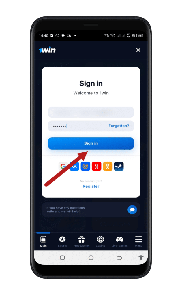 Log in to your account
