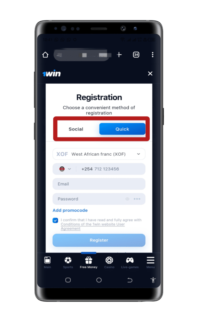 Choose Registration Method