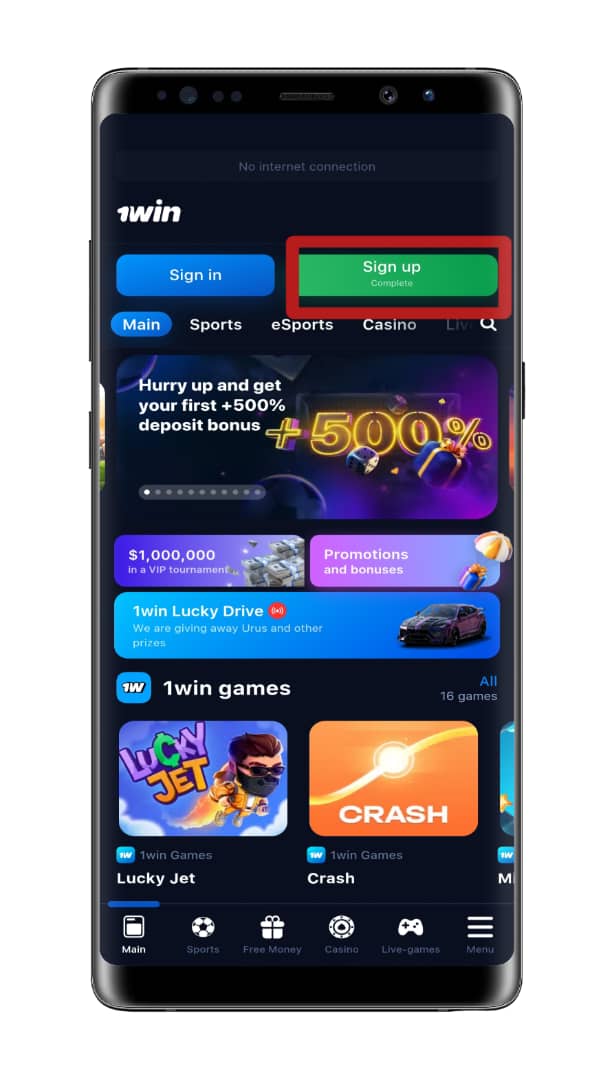 Click the “Sign Up” or “Register” Button