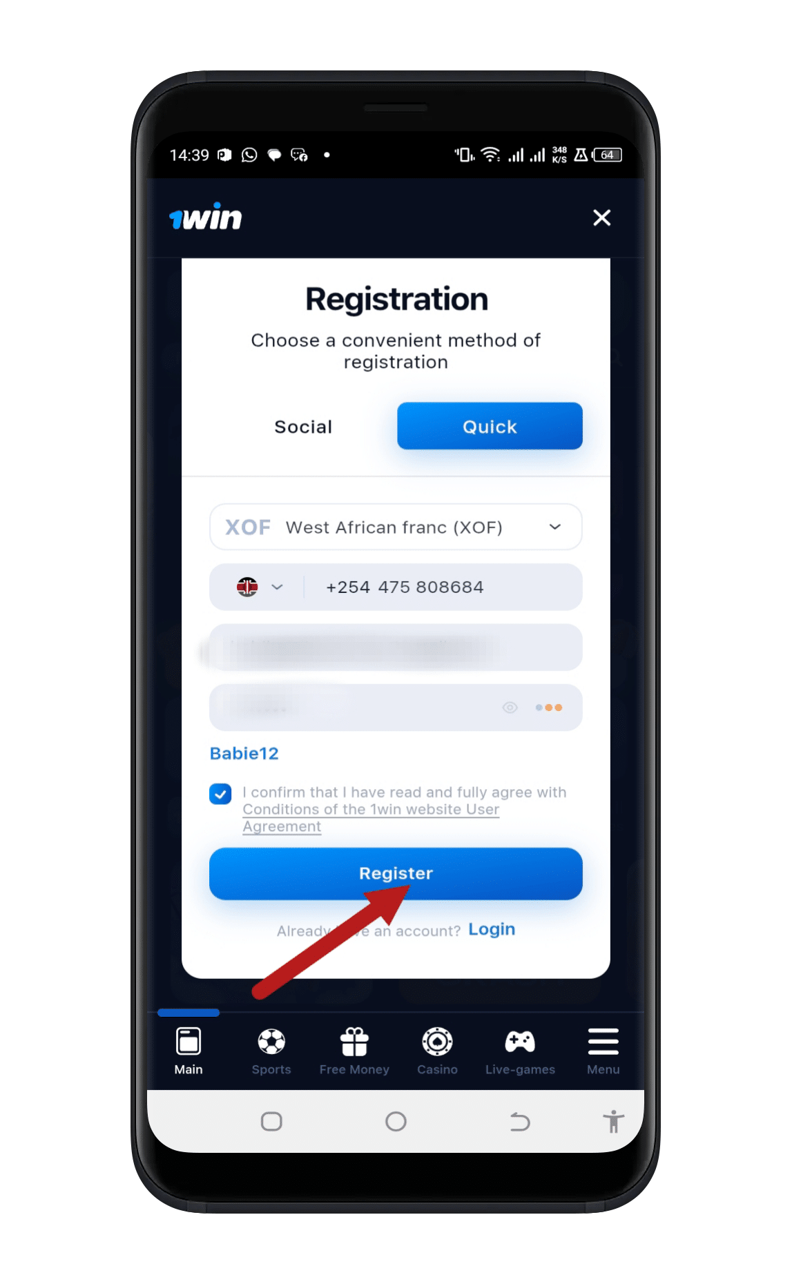 Confirm Registration