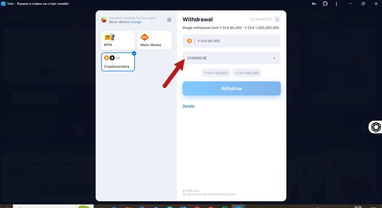 Enter Amount & Details