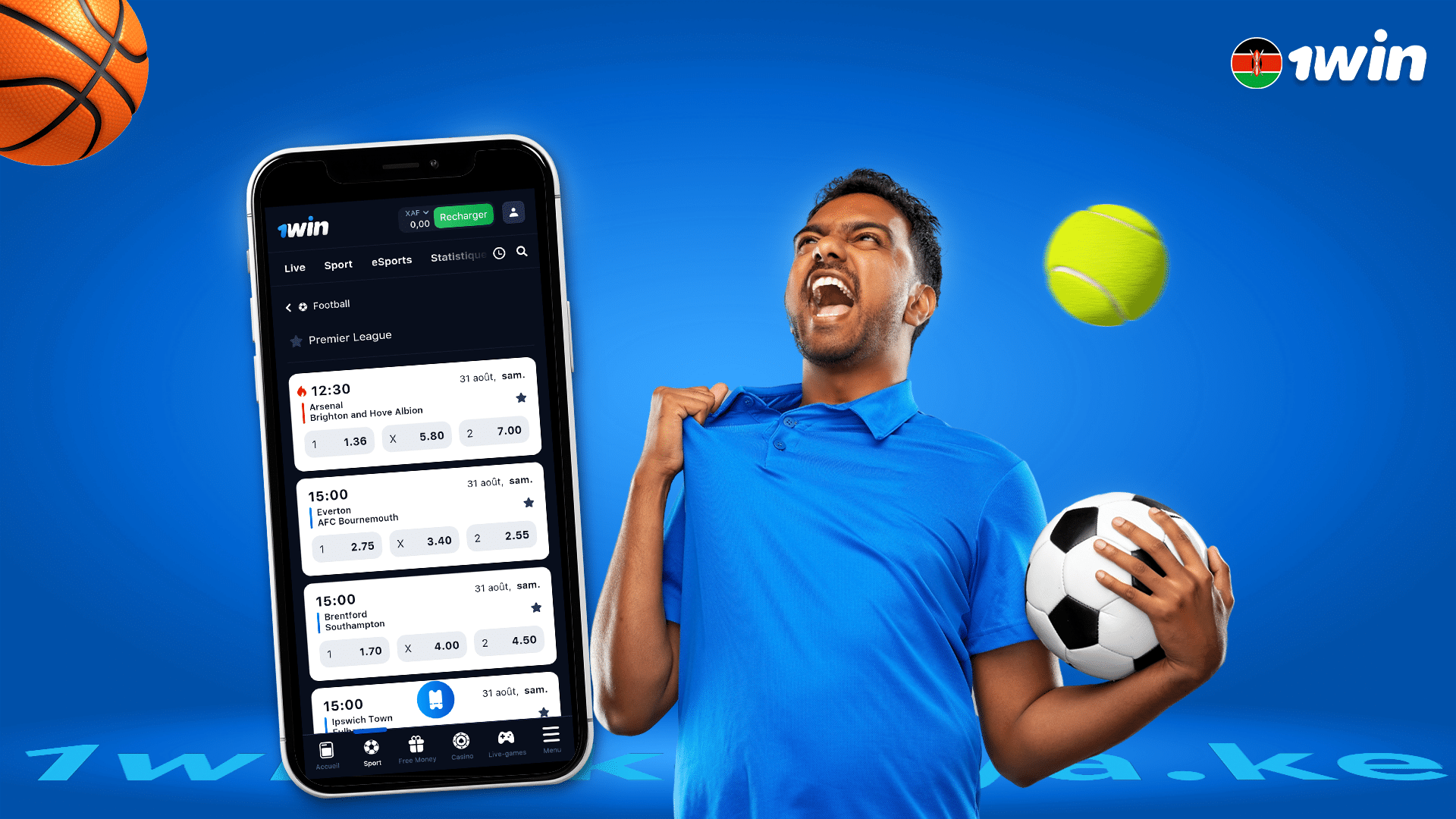 How to bet on 1win Kenya