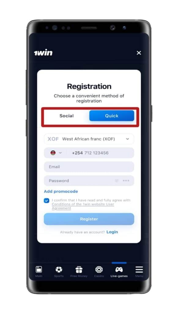 complete registration