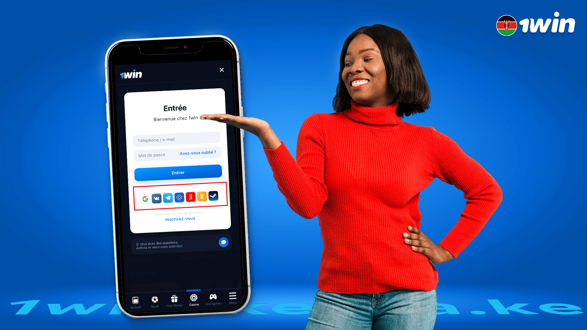 What are the 1win Kenya connection methods