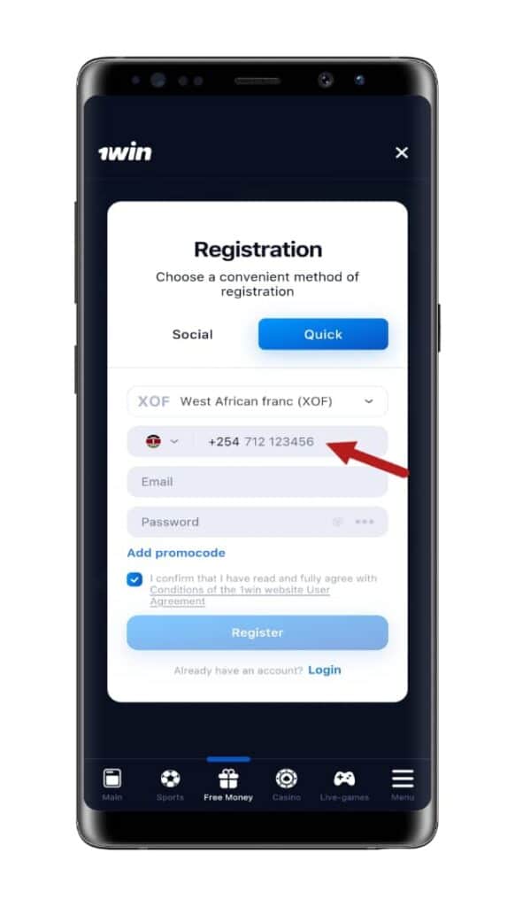 Fill in the required details