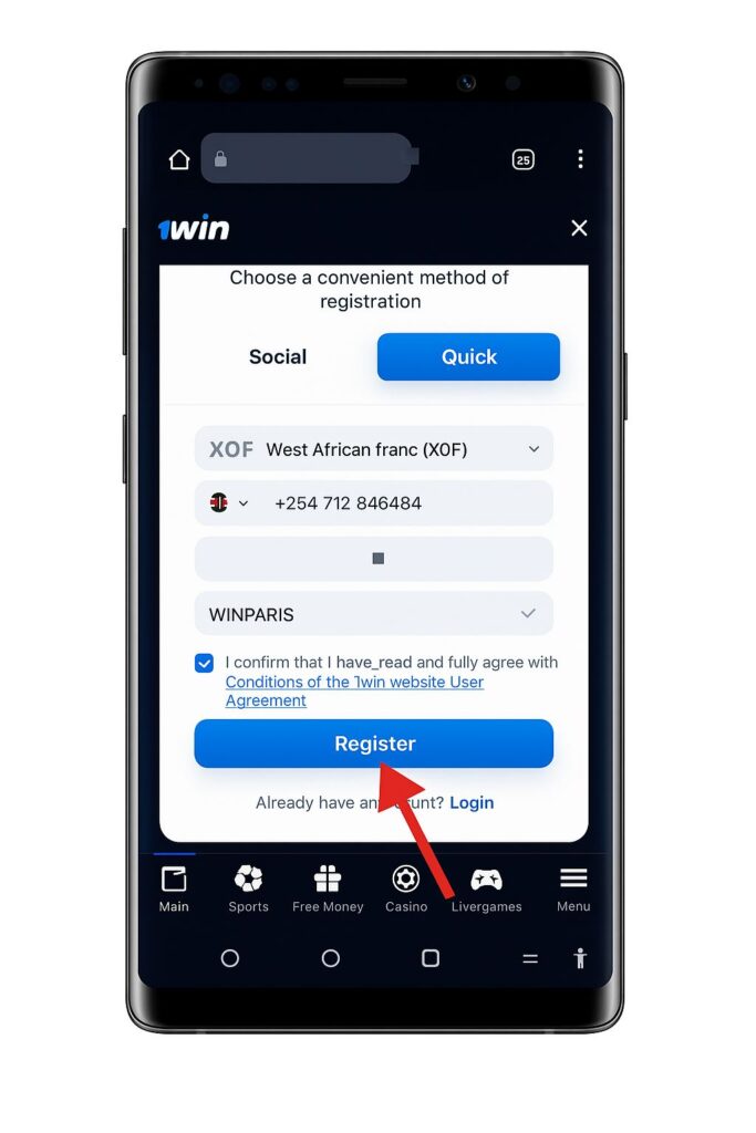 Accept the Terms and Conditions and Complete the Registration
