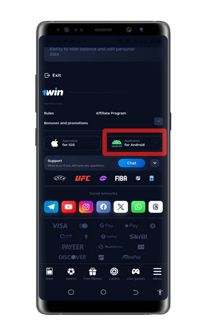 Download and open the app