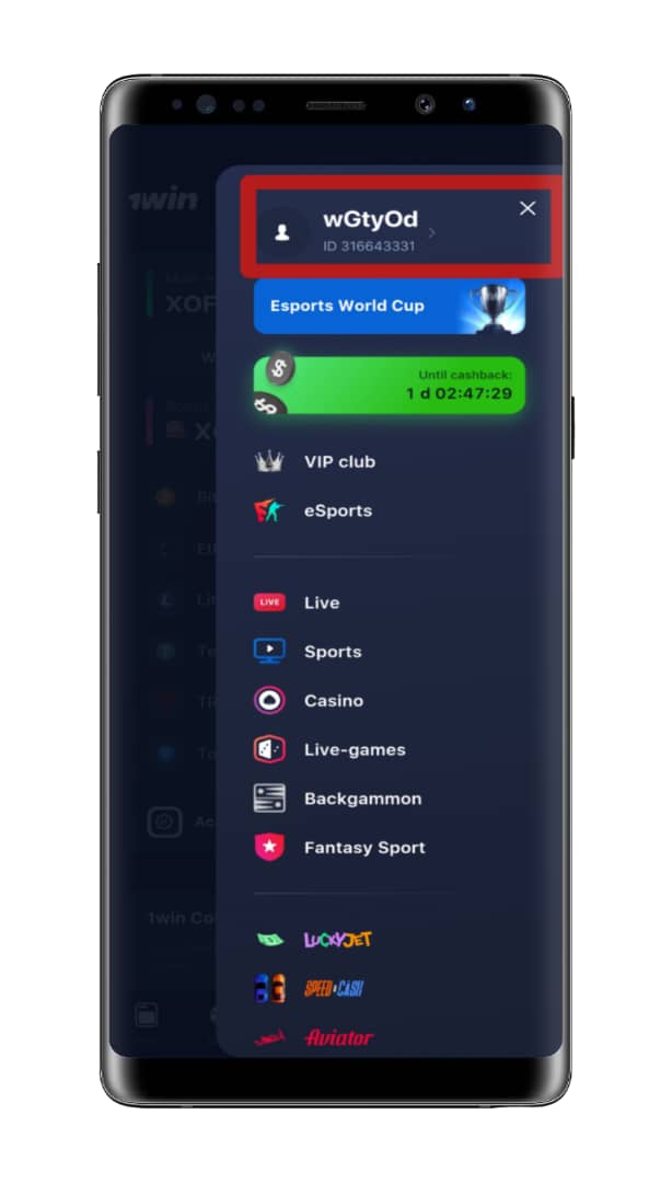 Navigate to “Personal Account” or “Profile” settings